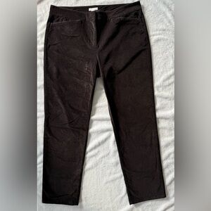 J. Jill Dark Brown Fine-Wale Corduroy Pants Size 10